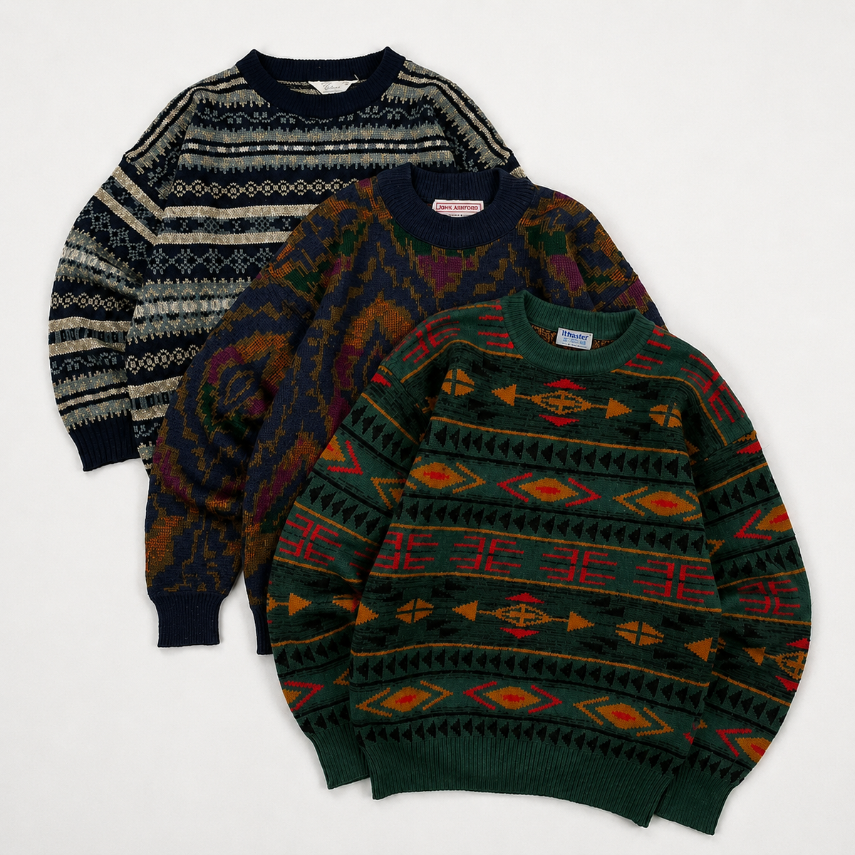 30x Vintage Funky Patterned Knitwear